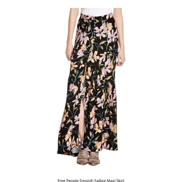 Free People Smooth Sailing Floral Maxi Skirt, Size 8 - Picture 1 of 7
